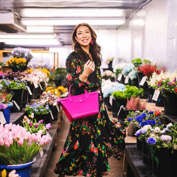 CAbi Drama Skirt - Black/Floral - Size L - Picture 5 of 5